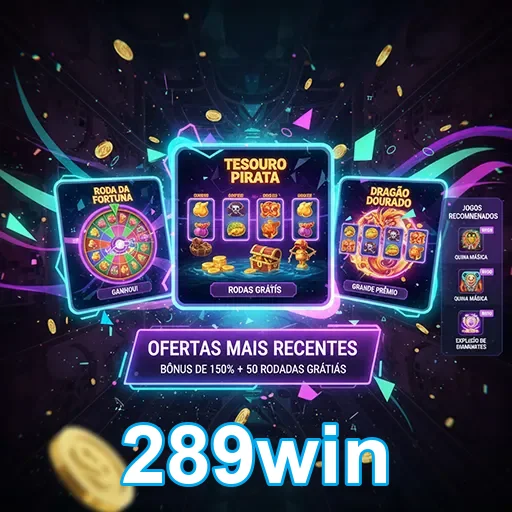 Imagem da página inicial do 289win, destacando o logo e opções de apostas esportivas e cassinos.